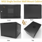 6u Wall Mount Cabinet Severe Rack Disassembled Structure Black SPCC