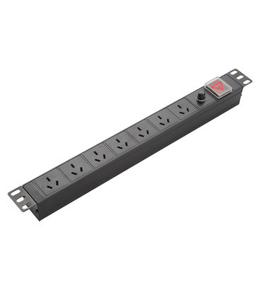 1.5U Server Rack PDU KP-COWER Switch 250VAC Rated Voltage Durable Power Distribution