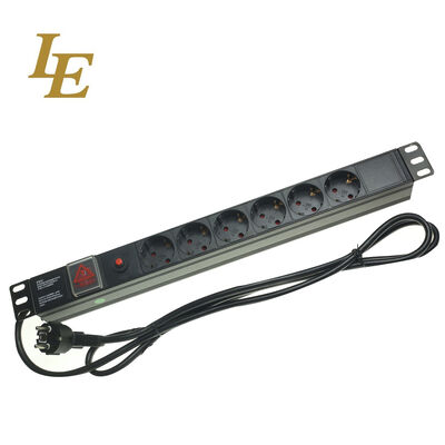 Aluminum Material Power Distribution Unit Power Strip 19 Inch 8 way PDU