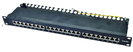 Professional 24 Port Cat6 Patch Panel, 1U Rack Mount with Keystone Jack for Network Rack
