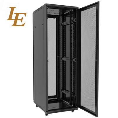 ANS/EIA RS-310-D, IEC297-2, DIN41491, PART1/7, ETSI Standard 19" Free Standing Sever Rack Enclosures Front and Rear Double-leaf Micro-perforated Doors 70% Perforation 42U 600mm 800mm Width IT Cabinet