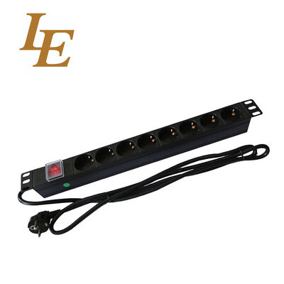Aluminum Material Power Distribution Unit Power Strip 19 Inch 8 way PDU