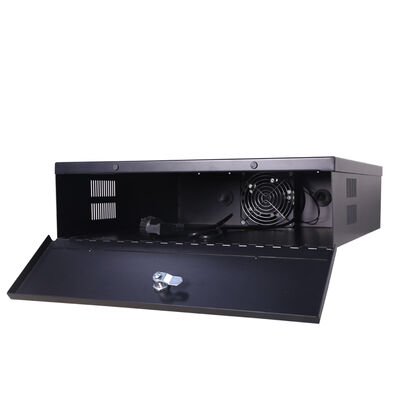 Steel Metal Lock Box 18x18x5" 21x21x8" 21x24x8" Metal DVR Lockbox Enclosure with Cooling Fan for DVRs and NVRs MDVR Steel Box