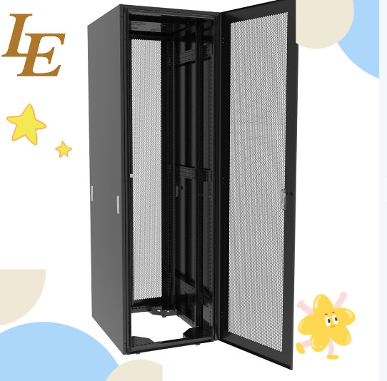 SF  OEM 19 Server Rack Cabinet 18U - 47U Nine Folded Frame With Dual Open Back Door