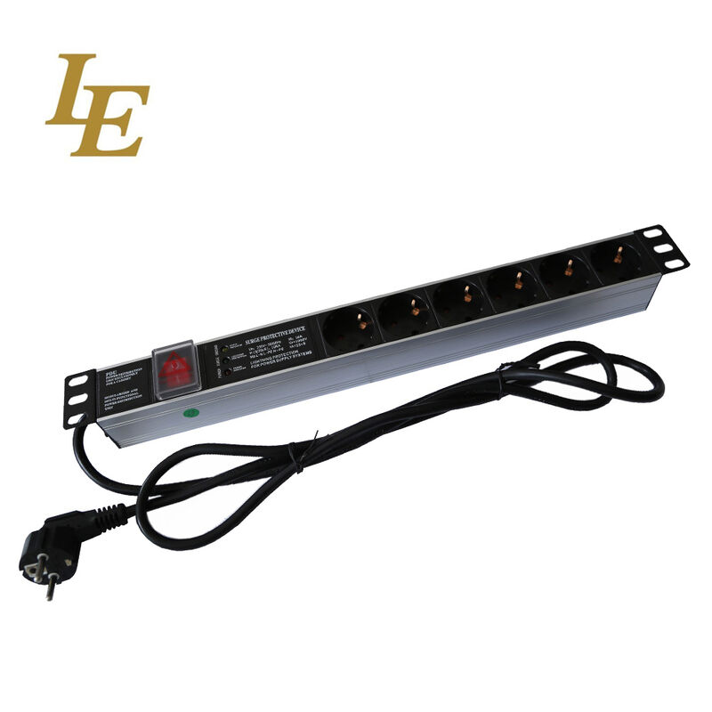 Aluminum Material Power Distribution Unit Power Strip 19 Inch 4 way PDU