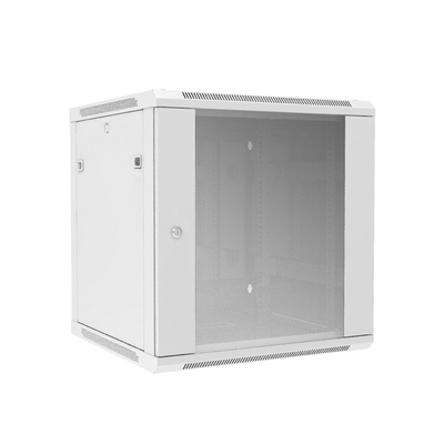 Armario rack de servidor de 19 pulgadas 12U Ral7035 para montaje en pared con cerradura para sala de servidores