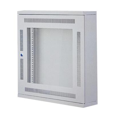 19 pulgadas gabinete de rack de servidor 12U Cabinet de red montado en la pared con puerta de vidrio templado y entrada de cable en la parte superior e inferior