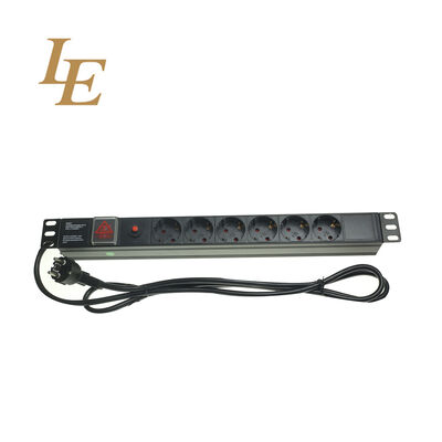 unidad de distribución de energía pdu de 19 pulgadas y 8 puertos con interruptor de doble corte estándar alemán