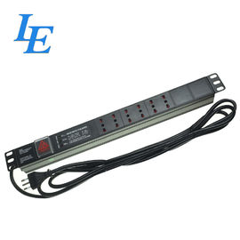 PDU manejada red del estante de la red de la PDU del soporte de estante de las maneras 1u 6 longitud de cable de 2 metros